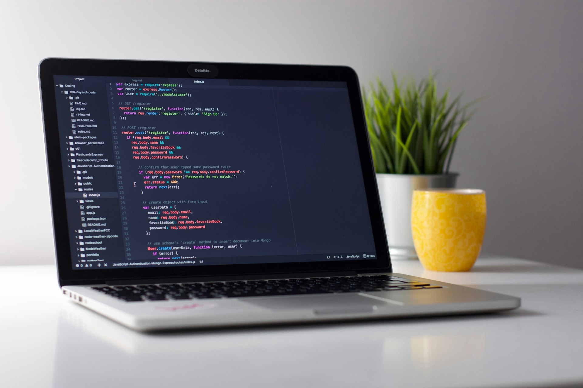 Full-stack developer workspace