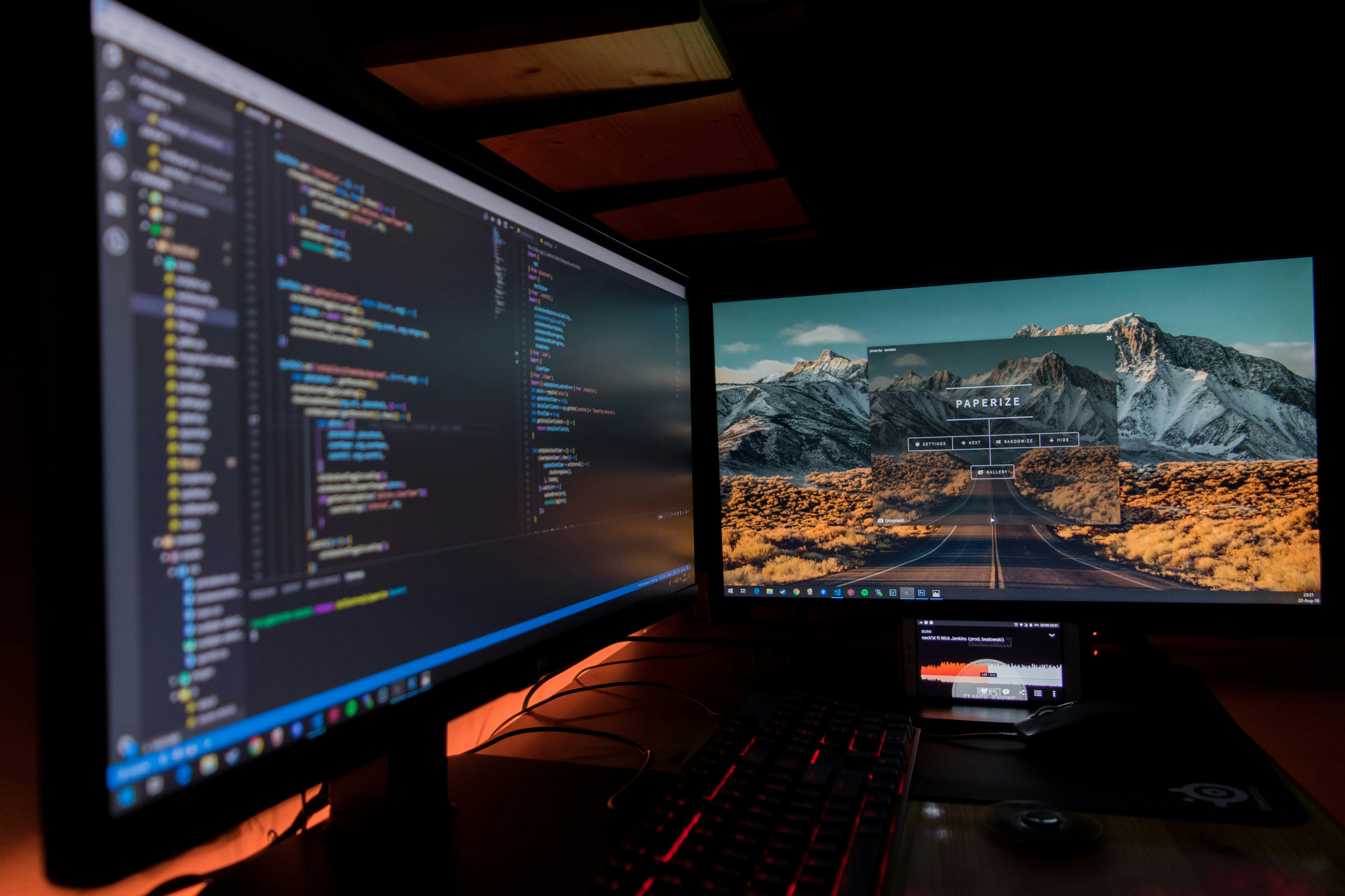 Full-stack developer workspace